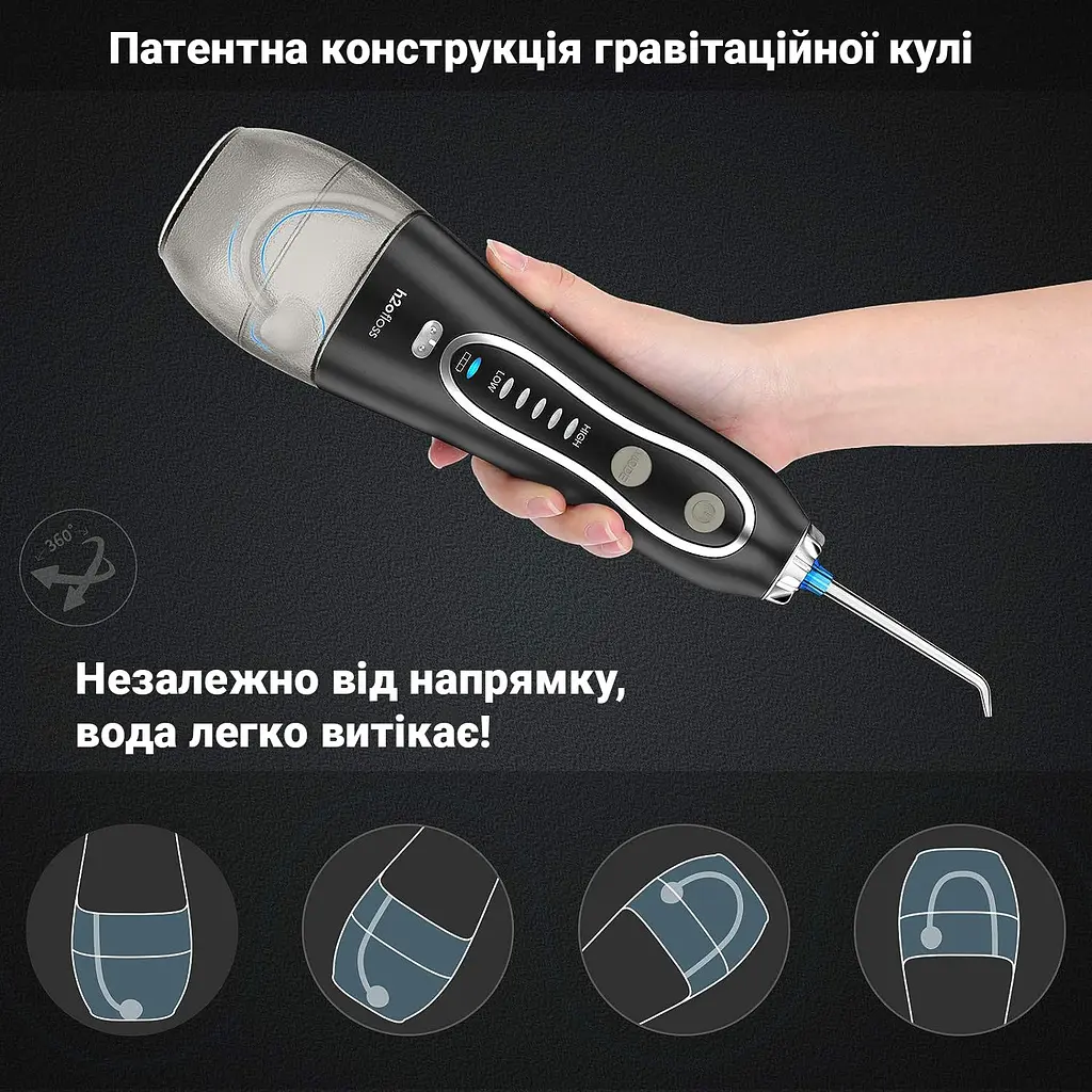 Іригатор H2ofloss HF-2 Black - фото 7