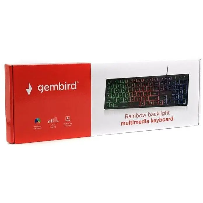 Клавіатура дротова Gembird KB-UML-01-UA USB Black з підсвіткою - фото 3