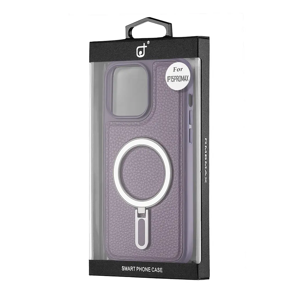 Чохол Jinduka Leather Ringo iPhone 15 Pro Max Purple - фото 2