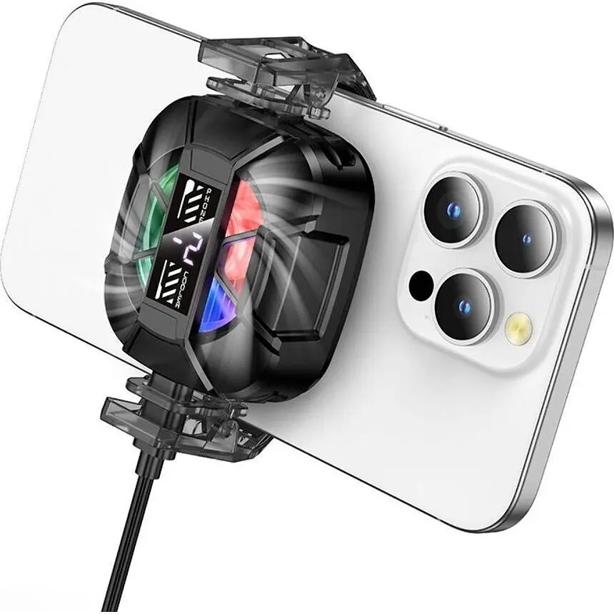 Кулер для смартфона Hoco GA5 LED Black [164236] - фото 3