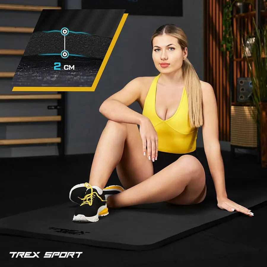 Коврик для йоги Trex Sport TX-029NGM NBR 2см 190х80 чорний - фото 4