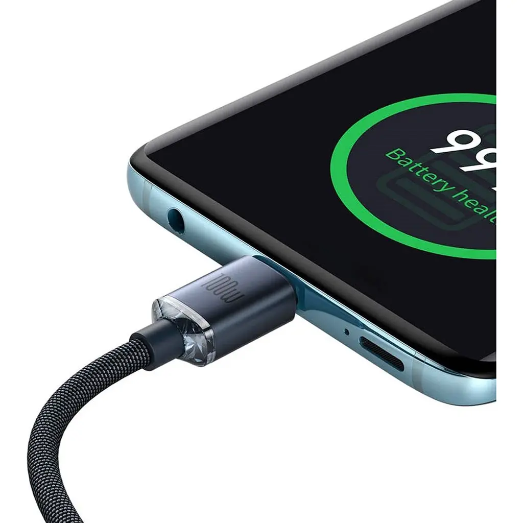 Кабель Baseus Crystal Shine Series USB-C to USB-C 100W 1.2m Black (CAJY000601) [141252] - фото 5