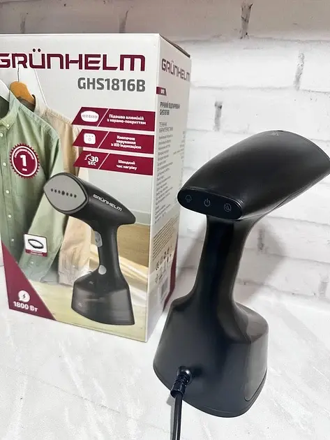Ручной вертикальный отпариватель Grunhelm GHS1816B паровой утюг для одежды с керамической подошвой 1800 Вт - фото 4