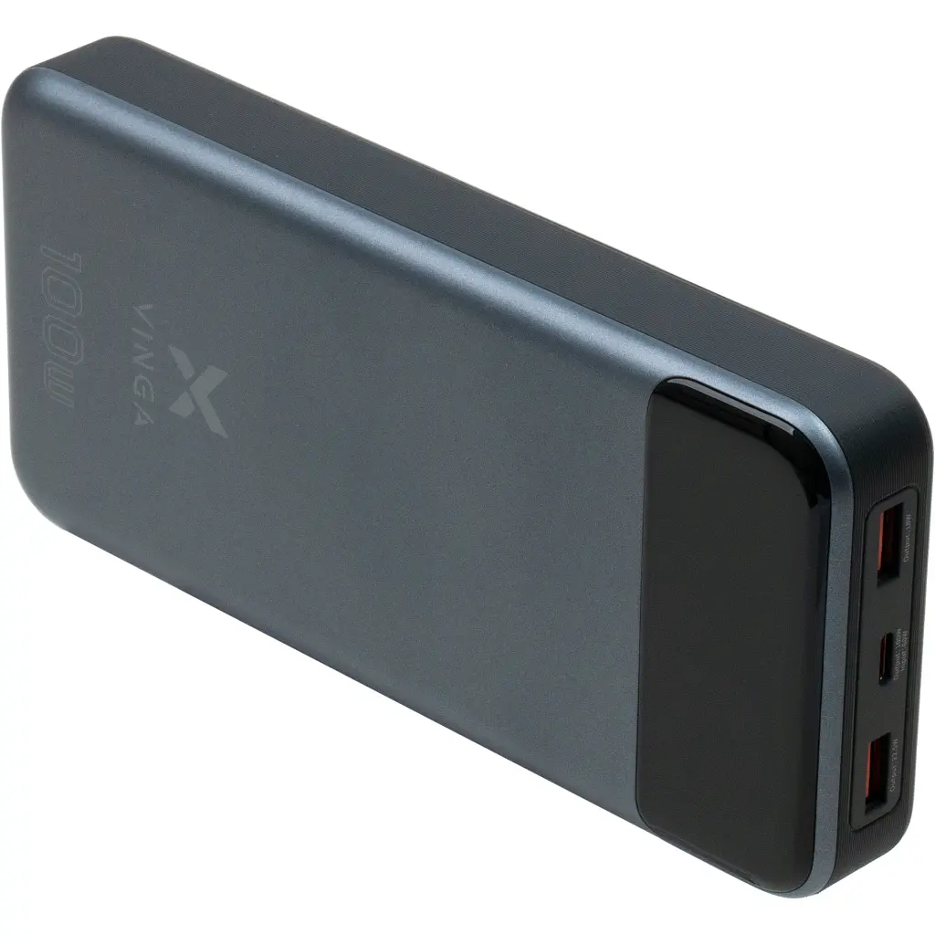 Батарея універсальна Vinga 30000 mAh 100W Display VA Grey (Li-Ion) (VPBB30100) - фото 7