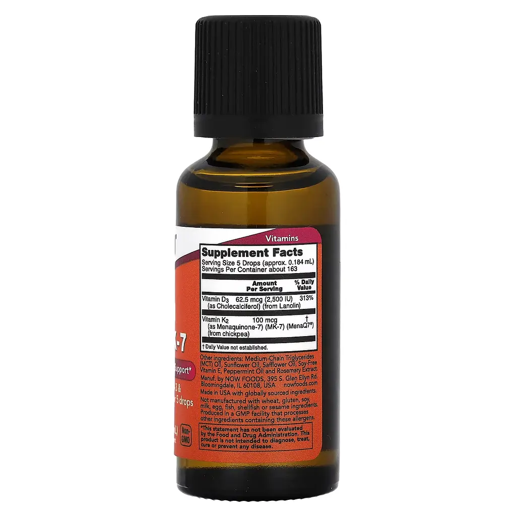 Рідкий Вітамін D3 та MK-7 Liquid Vit D-3 & MK-7 - 30 мл - фото 2