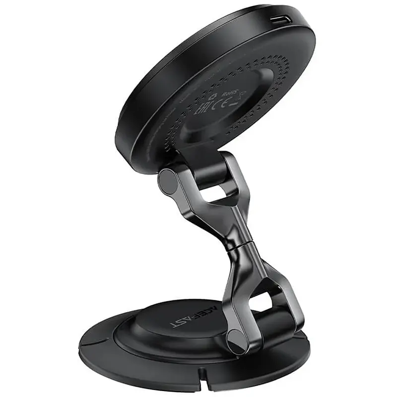 Автотримач з Бездротовий зарядний пристрій Acefast D65 Magnetic Wireless Charging 15W Black - фото 3