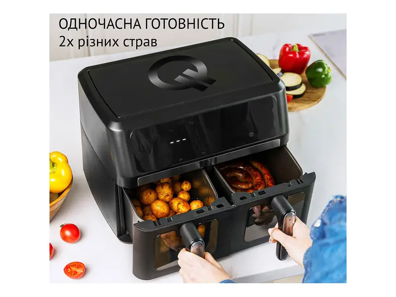 Мультипіч (аерофритюрниця) QUIN Air Fryer Dual Zone YJ-1102ADV - фото 4