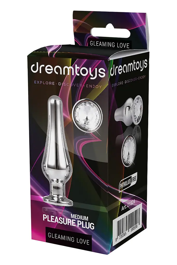 Анальна пробка Gleaming Love Pleasure Plug M 11 см (срібляста) - фото 5