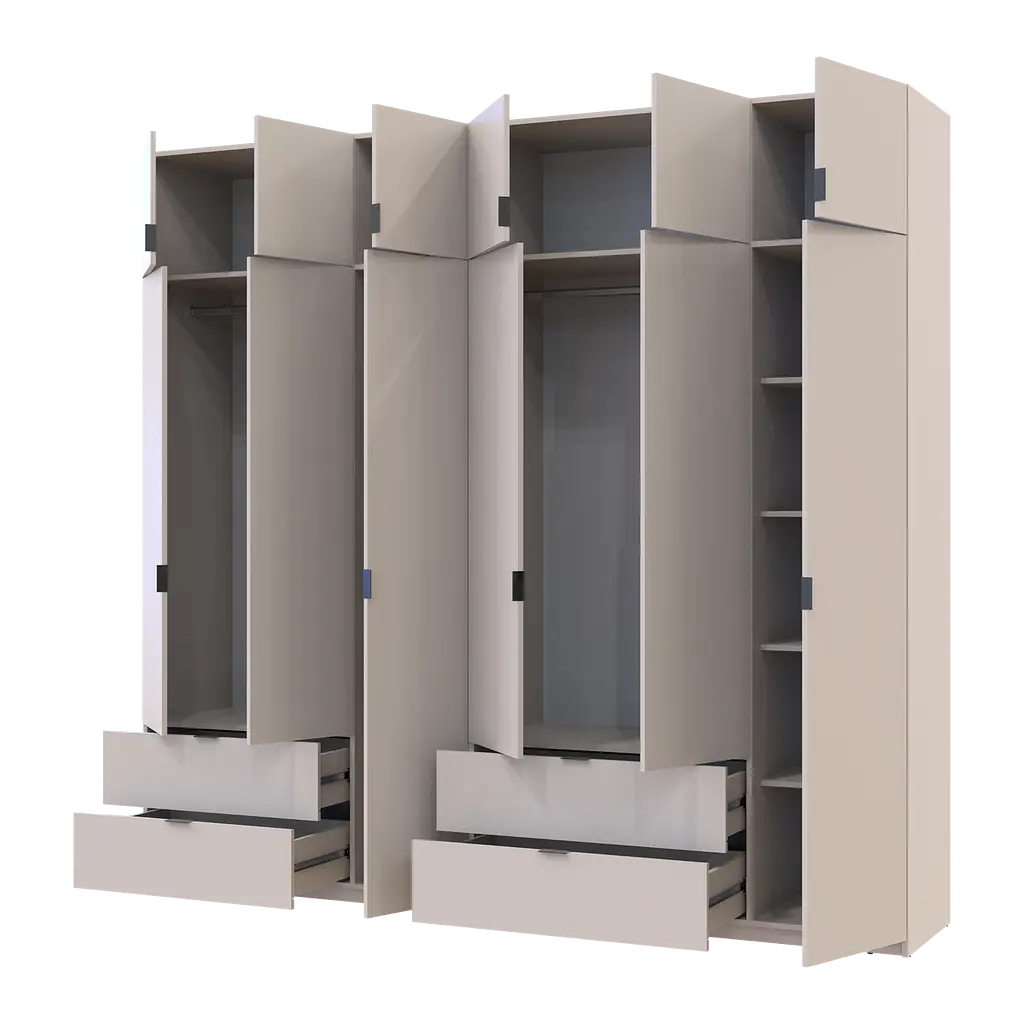 Распашный Шкаф для одежды Doros Лукас Кашемир 3+3 ДСП 255х50х240 (42005112) - фото 2