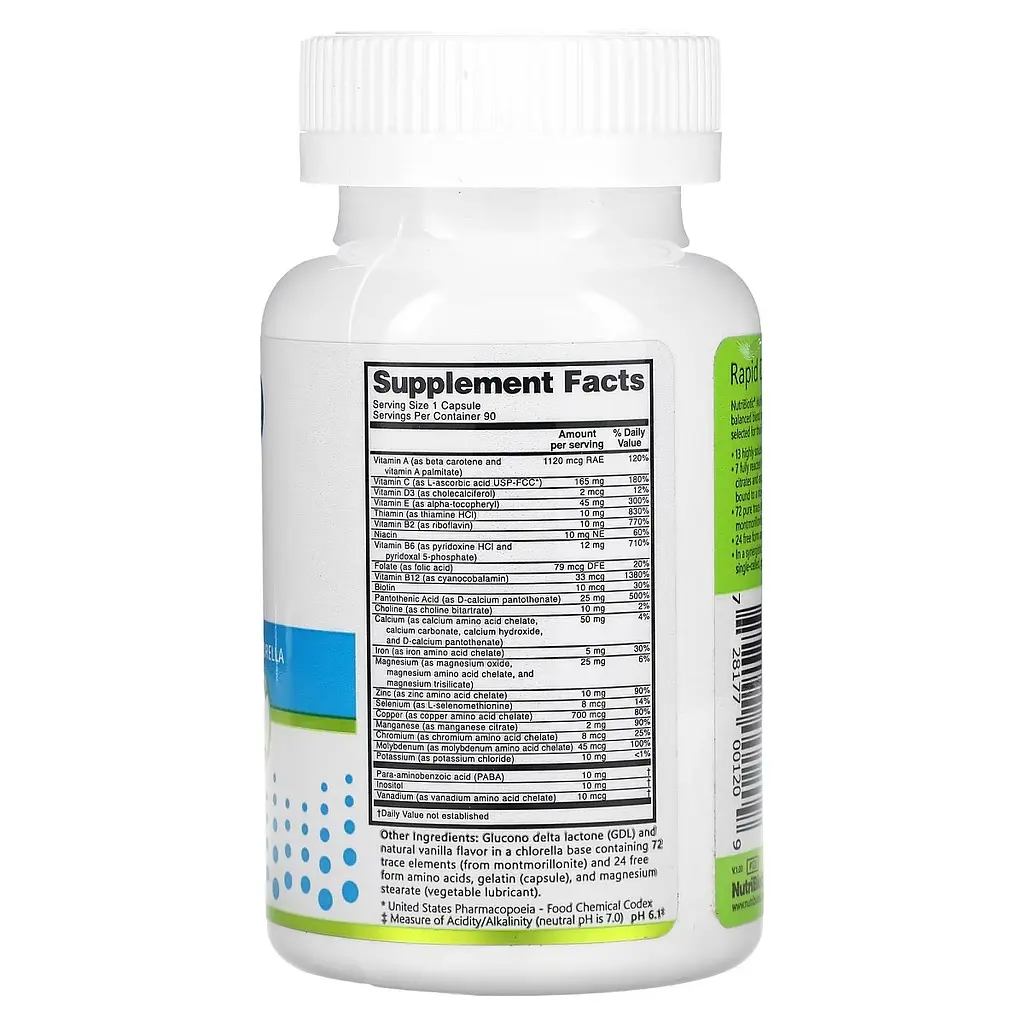 Мультивитамины и минералы NutriBiotic Essentials Multi Vitamins & Minerals 90 капсул - фото 2