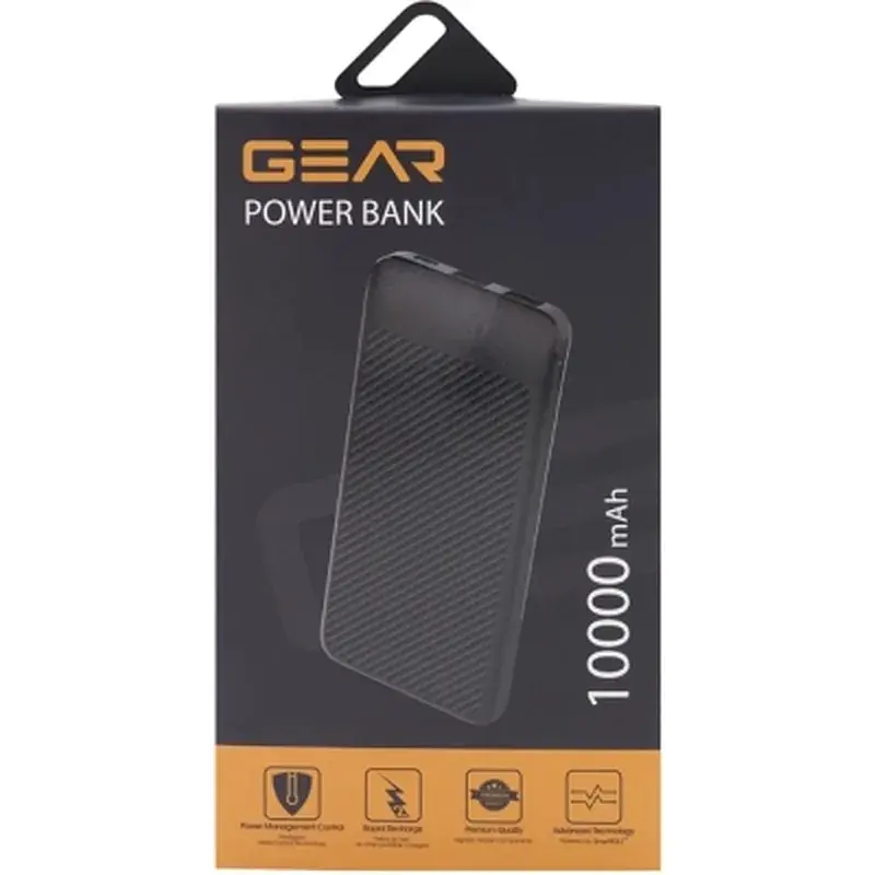 Батарея універсальна GEAR 10000mAh, 10W, USB-TypeC, 2*USB-A, Micro-USB, black (SL10) - фото 5