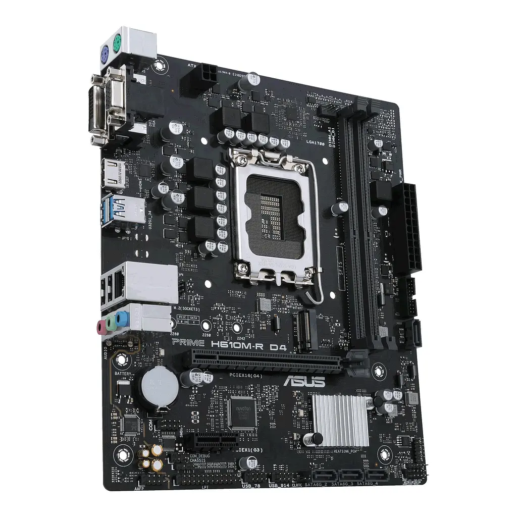 Материнська плата ASUS PRIME H610M-R D4-SI (PRIME H610M-R D4-SI) (Socket 1700, Intel H610, Micro-ATX) - фото 4