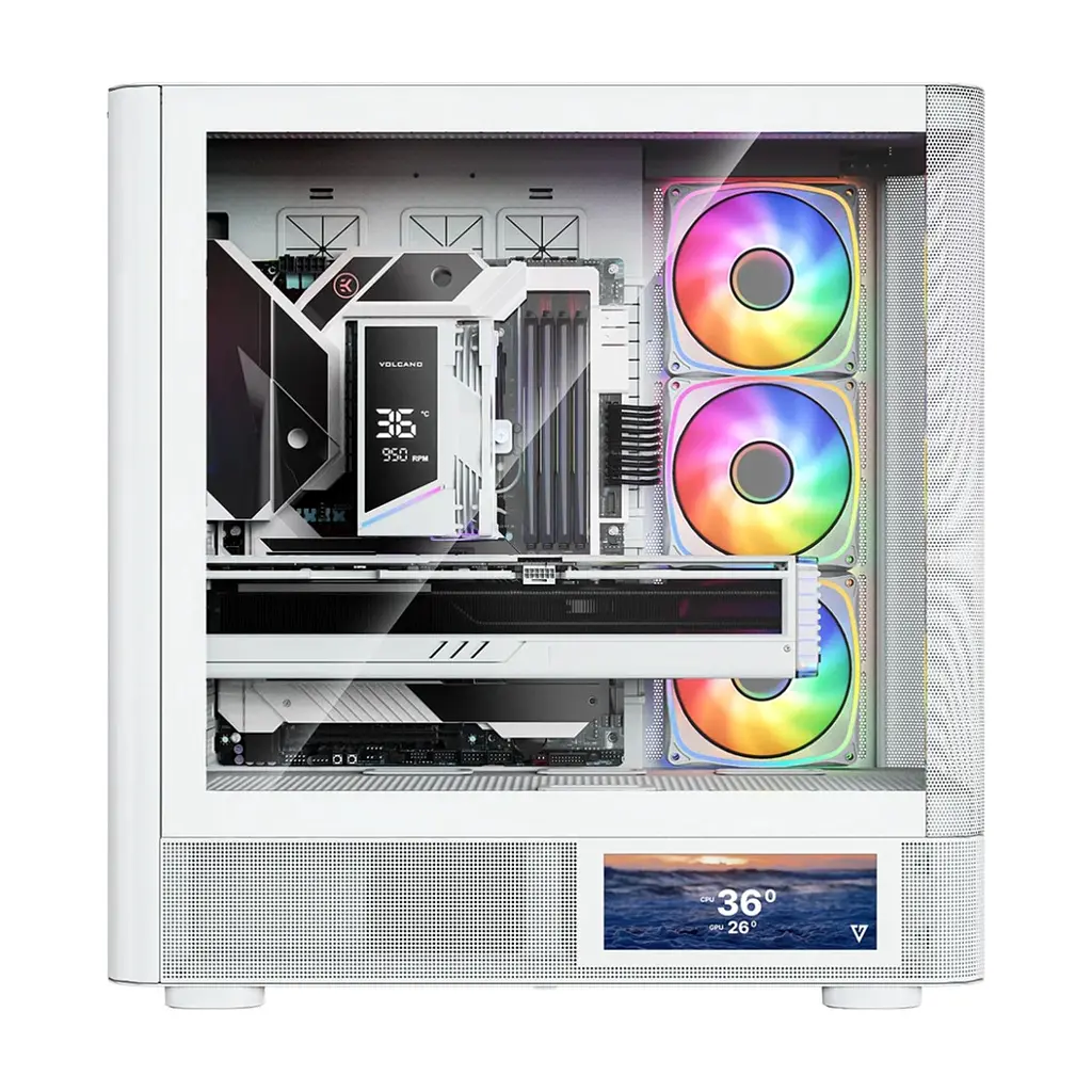 Корпус для ПК Modecom VOLCANO AQ400 ARGB LCD 6.2 (MC-A-AQ400-4FA-W) - фото 2