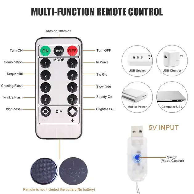 Гірлянда завіса штора 3×3 м 300 LED USB з пультом теплий золотистий для вікон та терас - фото 4