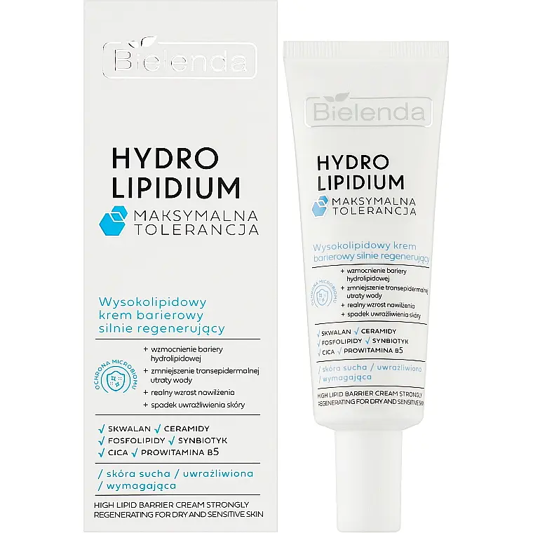 Регенерирующий крем Bielenda Hydro Lipidium Maximum Tolerance высоким липидным барьером 50 мл - фото 2