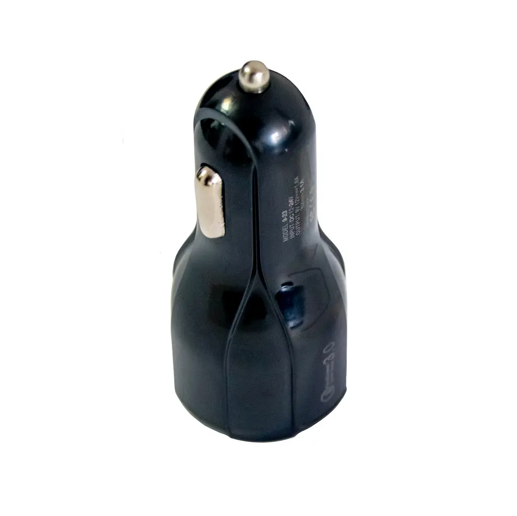 Автомобильный зарядный адаптер SY681, 2 порта USB, быстрая зарядка QC3.0, ток 3.1А, с подсветкой, черный - фото 4