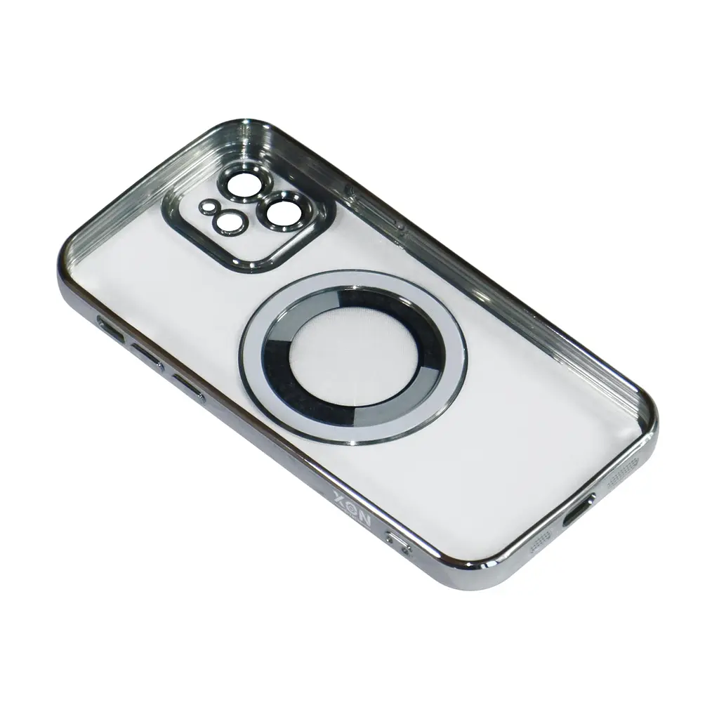 Магнитный чехол XON PhoneCase Magnetic для iPhone 12 (PCMC1112100G 8130) Серый/Прозрачный - фото 2