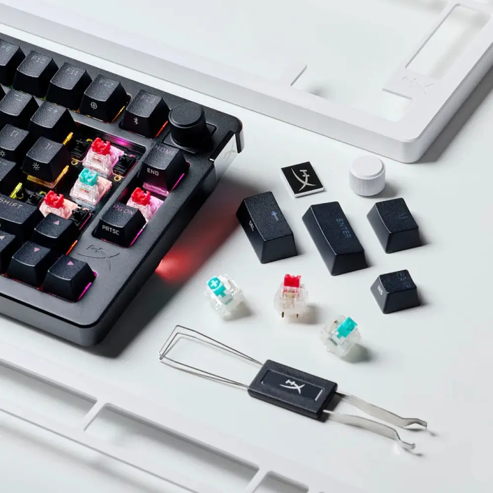 Клавіатура бездротова HyperX Alloy Rise 75 Red RGB UA Black (91Y91AA) - фото 9