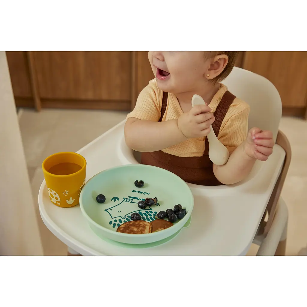 Силіконовий набір дитячого посуду Miniland BLW Forest 3 предмети (89639) - фото 4