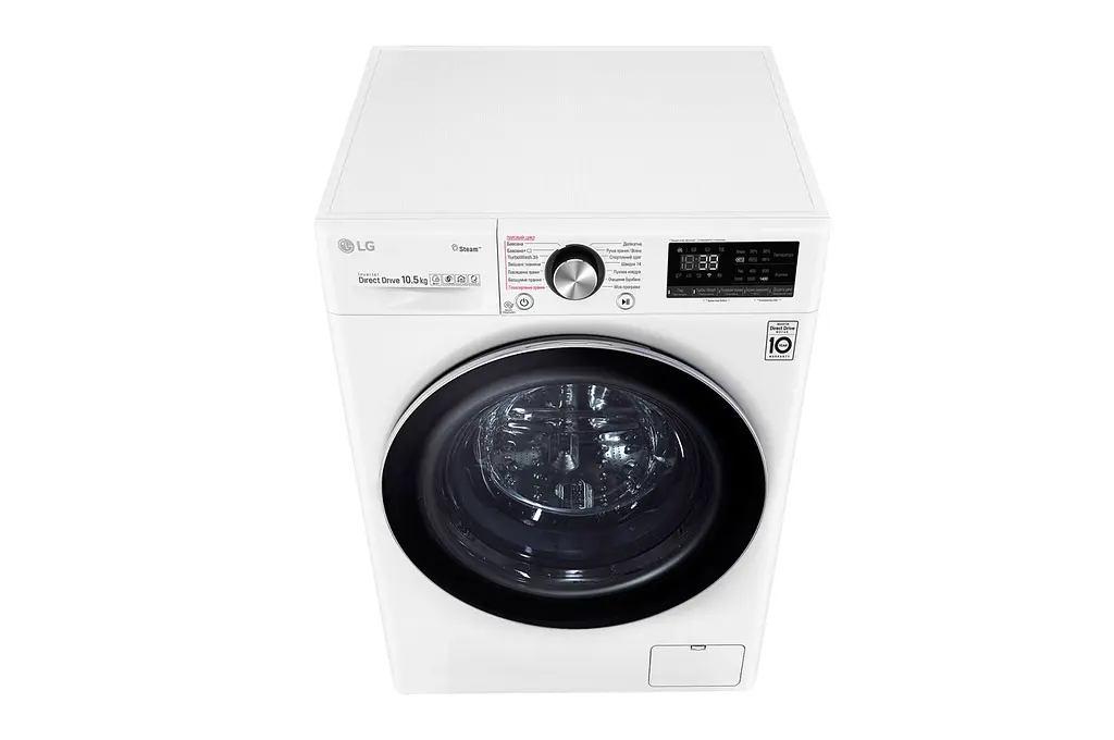 Стиральная машина LG с фронтальной загрузкой F4V9RW9W, 10,5кг, 1400, A+++, Пар, глубина 56см, Дисплей, Инвертор, Белый (F4V9RW9W) - фото 12