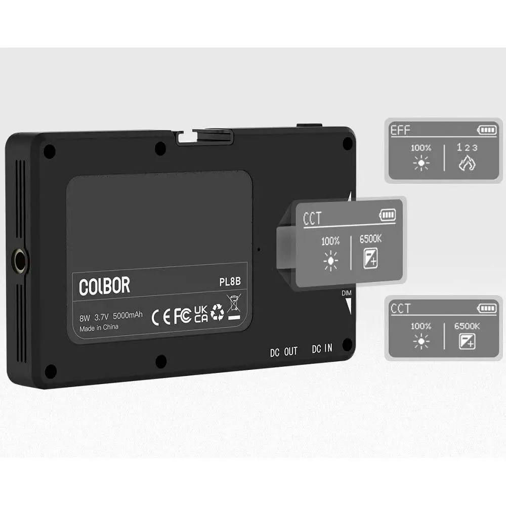Накамерне світло Colbor PL8B LED Bi-Color Ra98+ 2500-9000К [103997] - фото 2