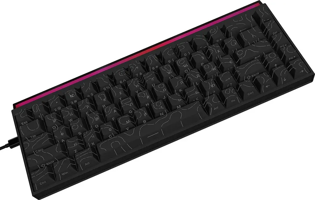 Клавиатура Ajazz NK68 Red switches Side Contour Black (NK68-R-S-B) - фото 2