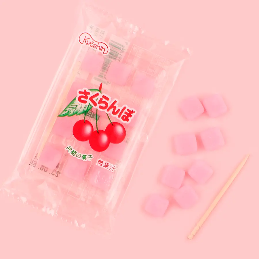 Японські жувальні цукерки Kyoushin Cherry Mochi Candy 15г - фото 2