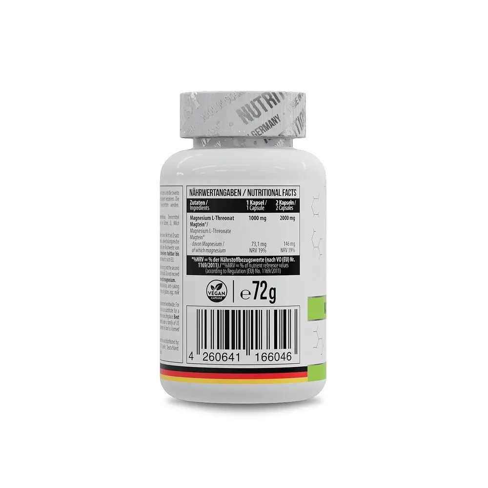 Магній L-треонат MST Nutrition Magnesium L-Threonate 1000 mg, 60 капсул для нервової системи - фото 2