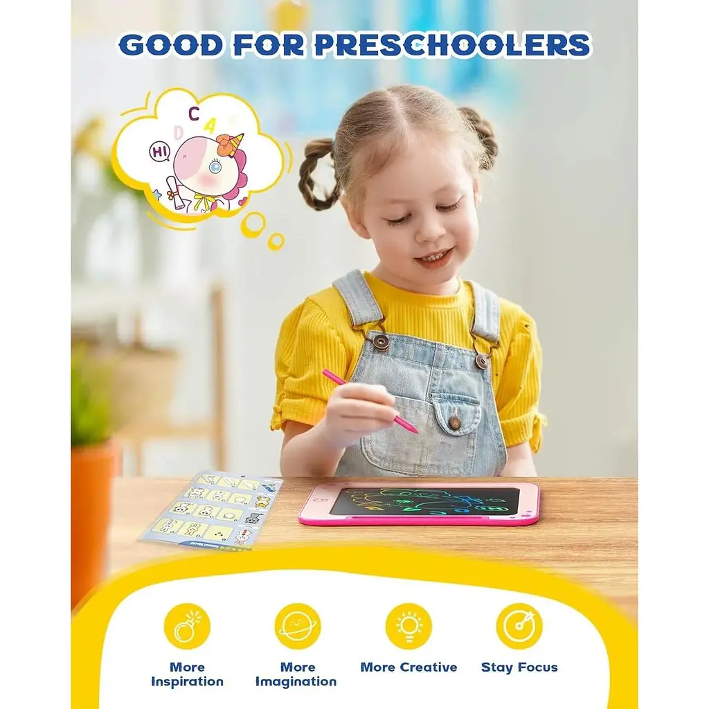 Дитяча дошка для дівчаток Bravokids Toy LCD 8.5 дюймів doodle board для навчання - фото 3