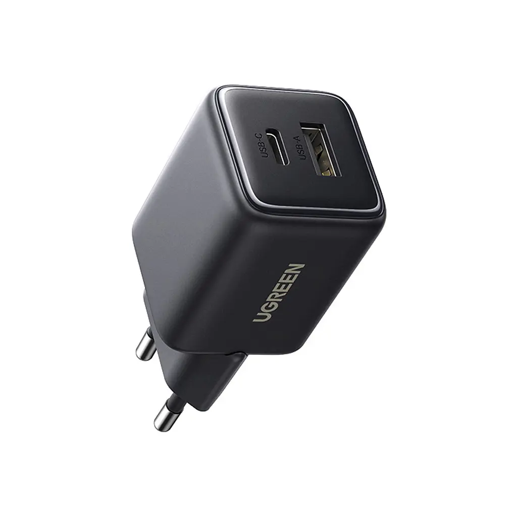 Зарядний пристрій Ugreen X514 1xUSB-C PD 20 Вт + 1xUSB GaN чорний (65737) - фото 3