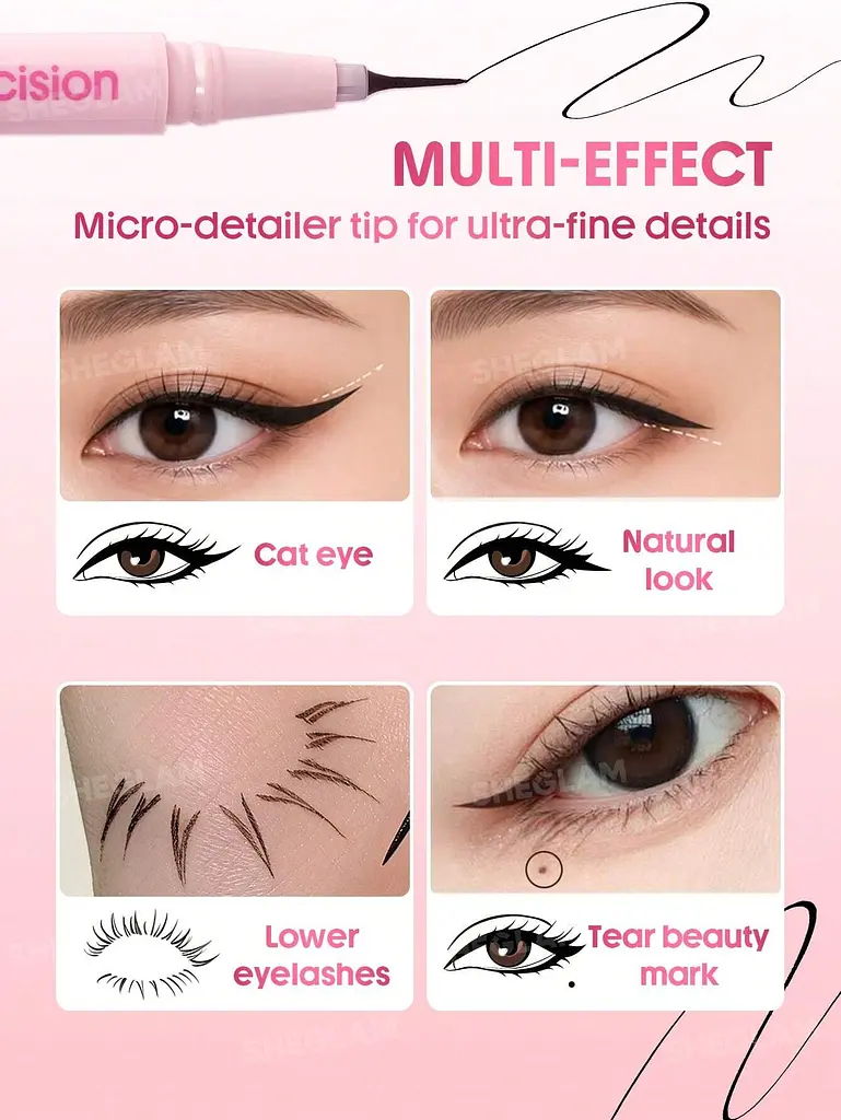 SHEGLAM Micro Precision Ultra-Long Tip Eyeliner ультратонка підводка для очей - фото 2