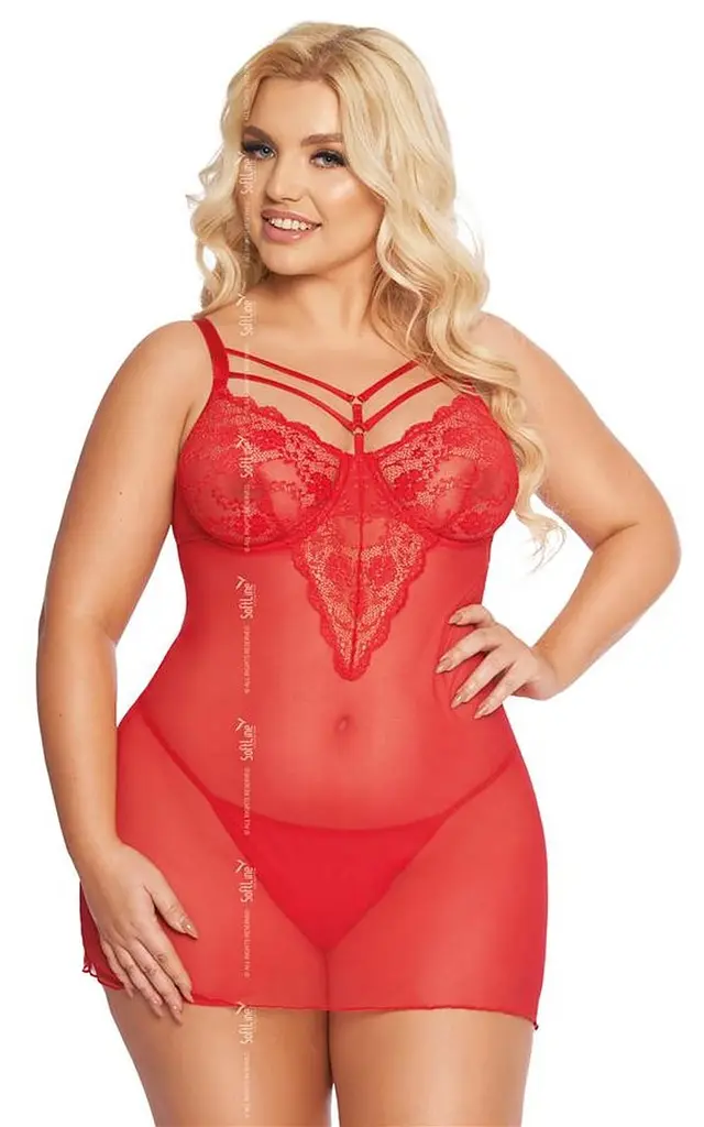 Комплект білизни Softline Aldona, 3XL (червоний)