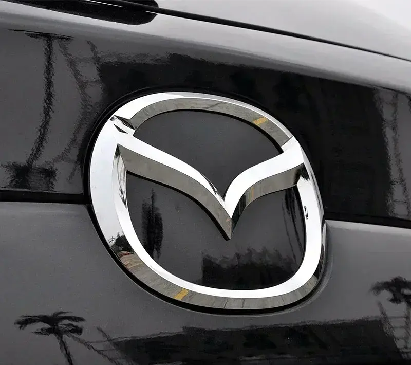 Емблема Mazda 115×93мм Хром пластик (на скотчі та з 2 напрямними) (вир-во Завод) CH - фото 3