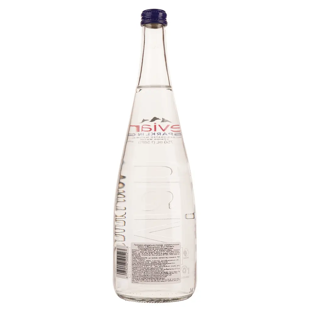 Вода минеральная Evian газированная стекло 0.75 л (38590) - фото 2