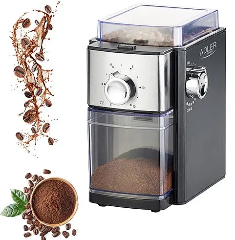 Кофемолка Adler AD 4448 помола регулировка помола уровень помола от 2 до 12 порций 100 г 300 Вт - фото 5