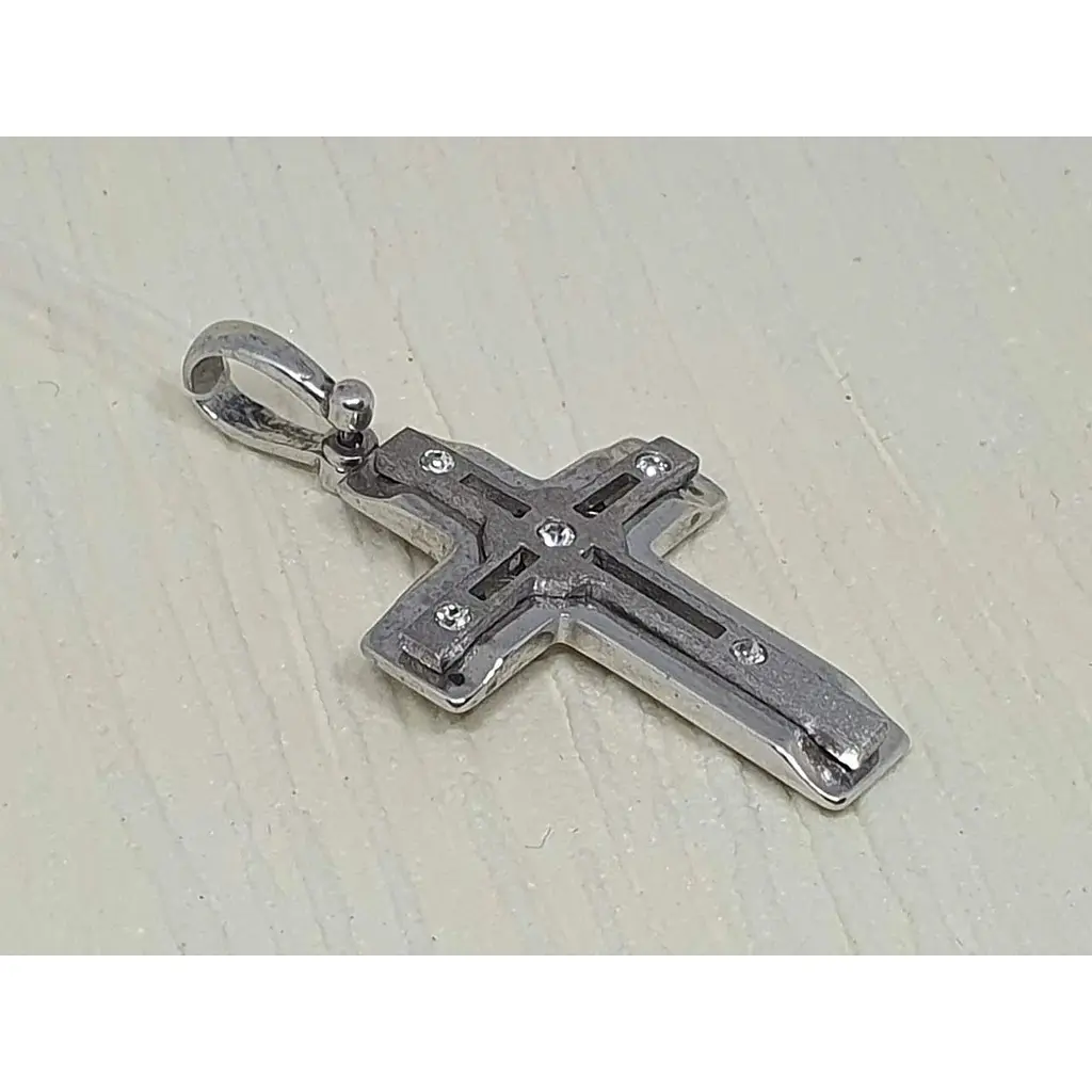 Срібний хрестик Qvaliz з фіанітом. 903SU50 - фото 3