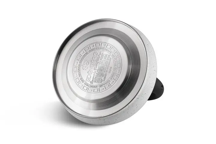 Чайник нержавіюча сталь з мармуровим покриттям Edenberg EB-8812 з капсульним дном зі свистком 3л Білий - фото 4