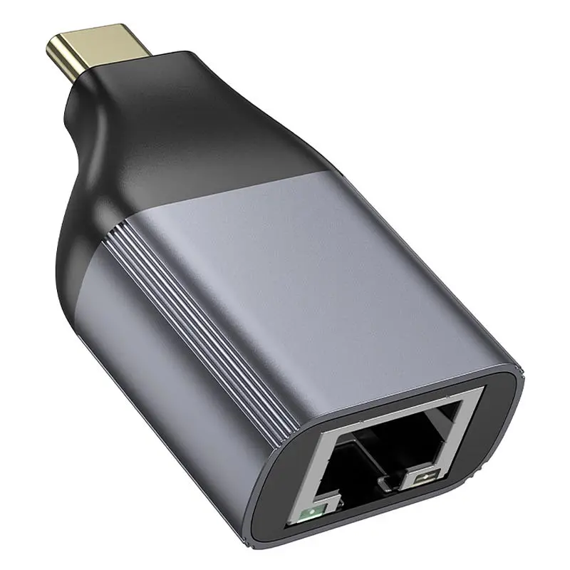 Перехідник Hoco UA35 Type-C to RJ45 Metal grey - фото 3