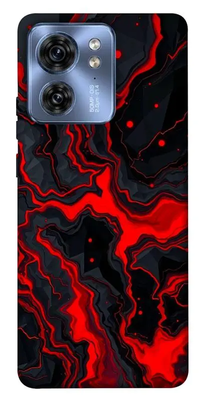 TPU чохол Demsky Black red marble для Motorola Edge 40