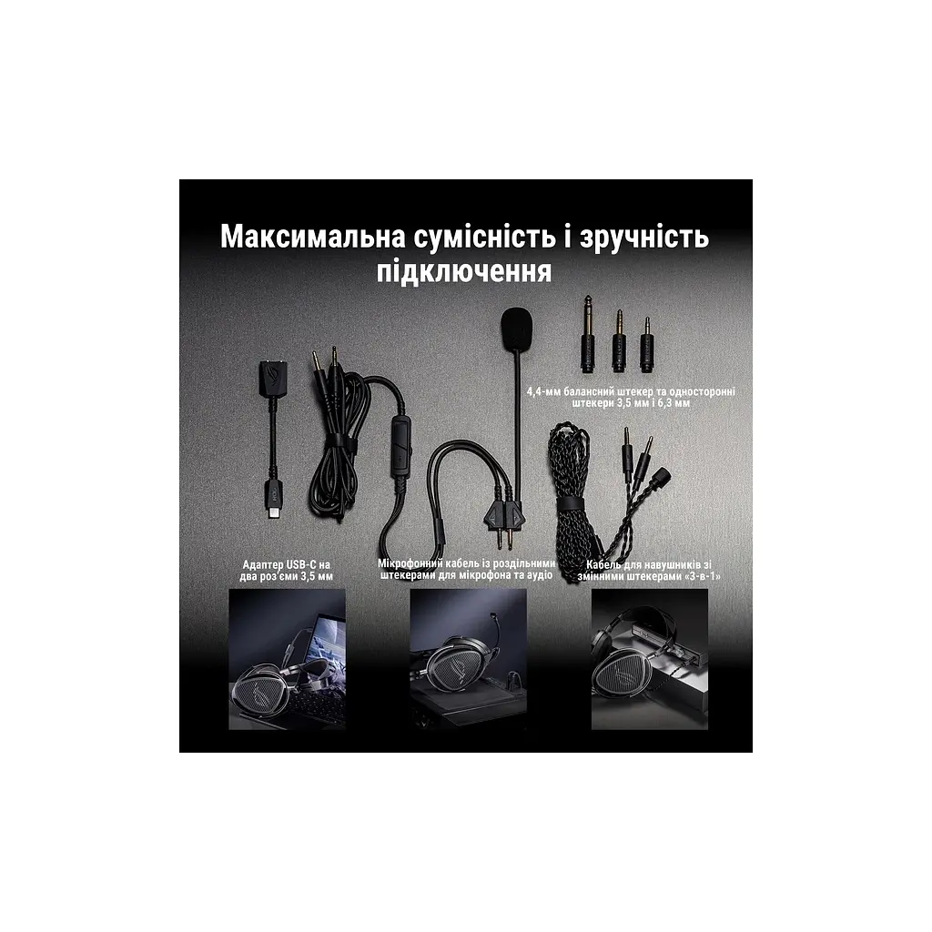 Навушники ASUS ROG Kithara Black (90YH0470-BHUA00) - фото 9