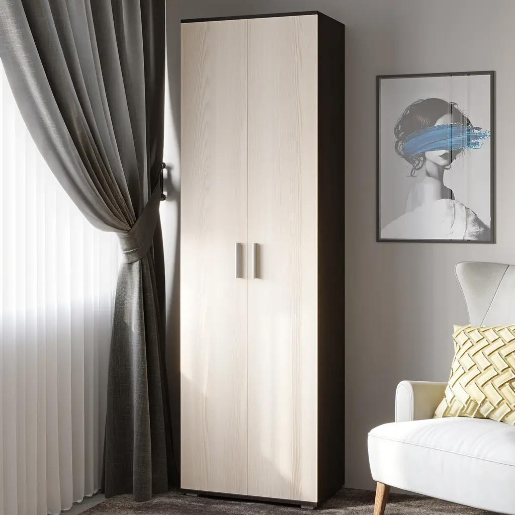 Шафа Еверест ШП-1 2-х дверна Венге/Дуб молочна (DTM-2310) - фото 2