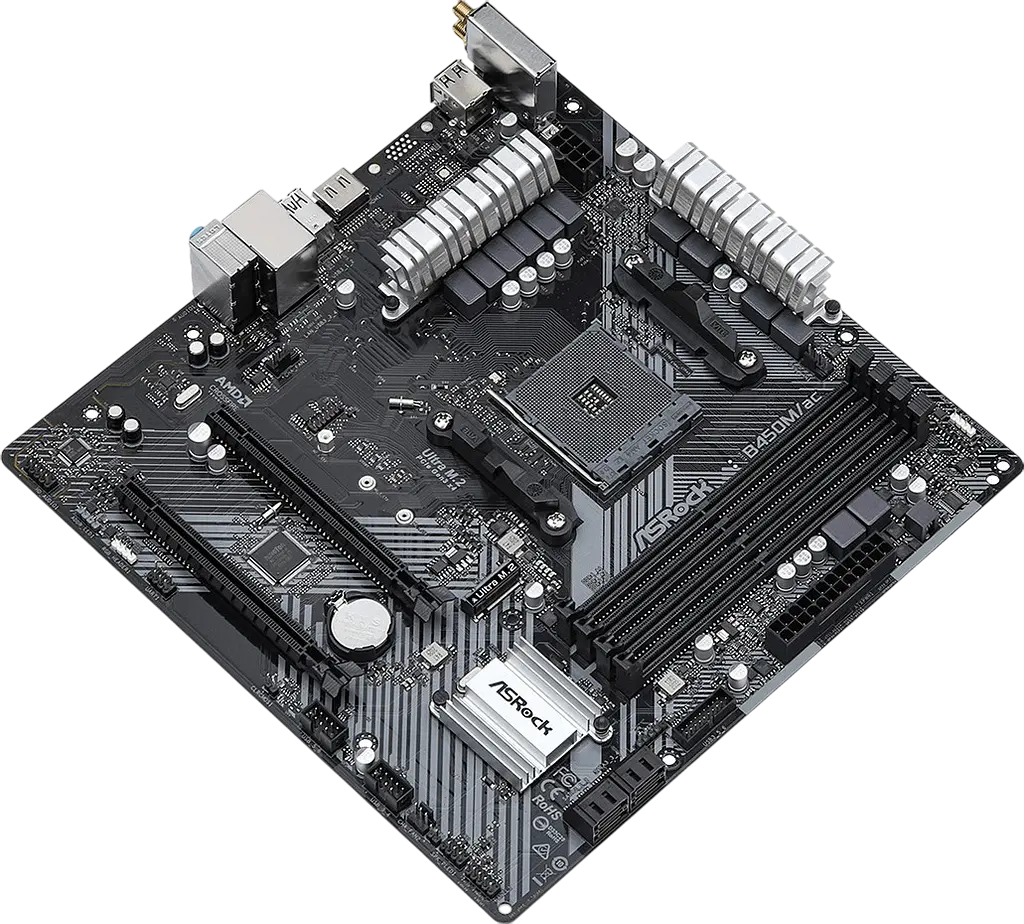 Материнская плата ASRock B450M/AC R2.0 Socket AM4 - фото 2