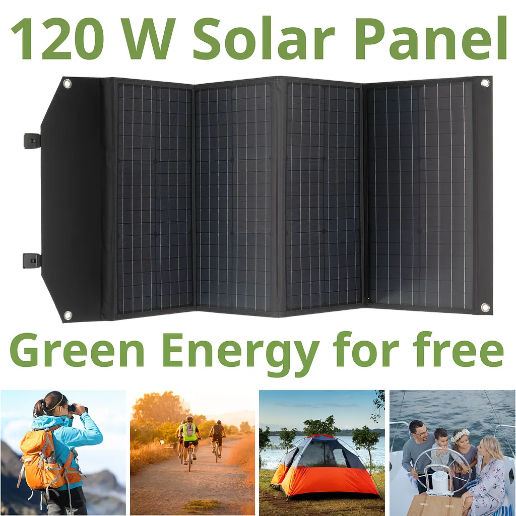Портативний зарядний пристрій сонячна панель Bresser Mobile Solar Charger 120 Watt USB DC (3810070) - фото 7