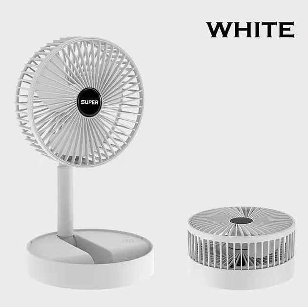 Портативний міні вентилятор для дому Telescopic Folding Fan Складаний настільний вентилятор із USB зарядкою - фото 4