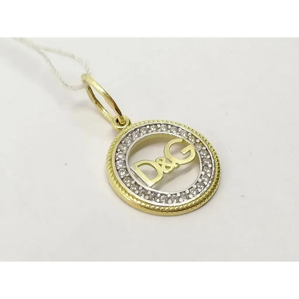 Золота підвіска Столична Ювелірна Фабрика з фіанітами. 423224Ж - фото 2