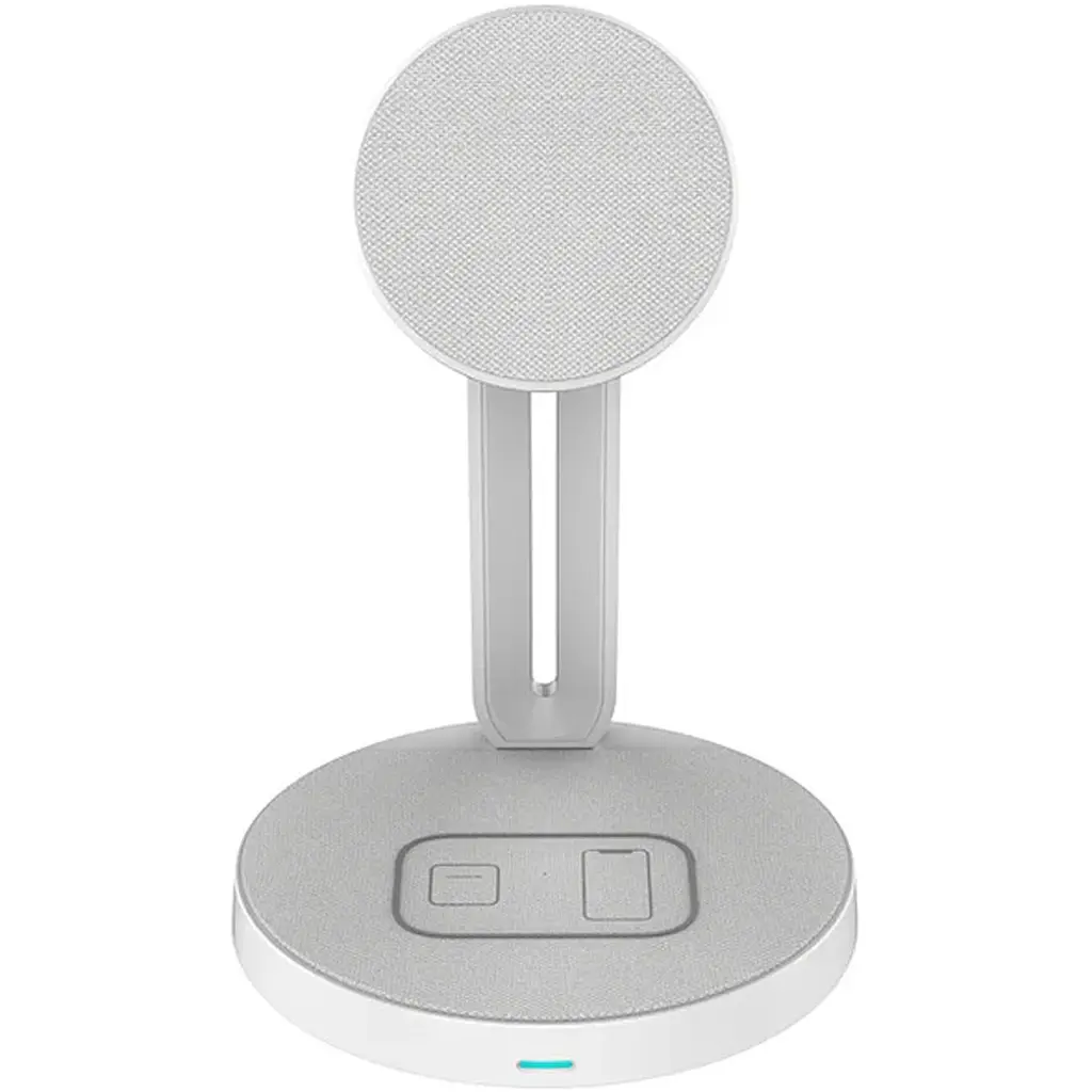 Бездротовий зарядний пристрій WiWU 2in1 Magnetic Wireless Charger M13 White [91676] - фото 2