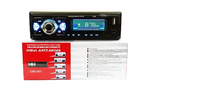 Автомагнитола XPRO 1280 1DIN USB 2.0 порт microSD слот AUX черный (lp-90991_445) - фото 3