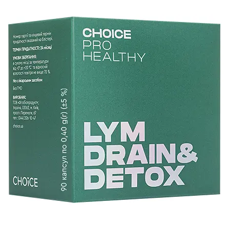 Лімфодренаж і детоксикація Lym Drain&Detox CHOICE PRO HEALTHY 90 капсул - фото 2