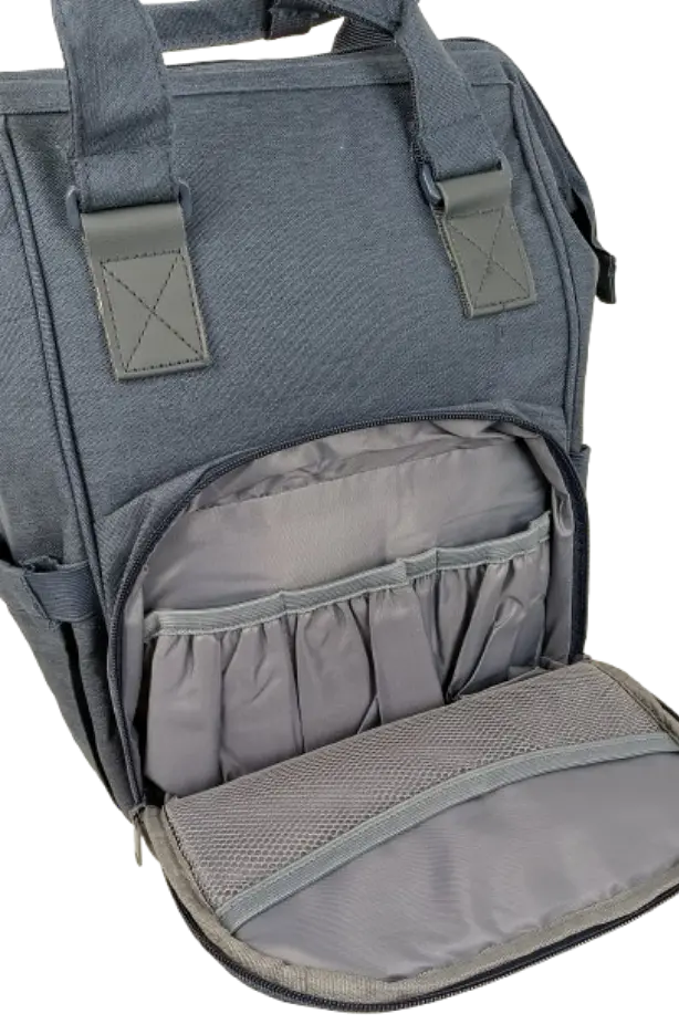 Рюкзак жіночий для мам Live in style 19 л 40x24x19 см кишеня для коляски бічні кишені синій - фото 5
