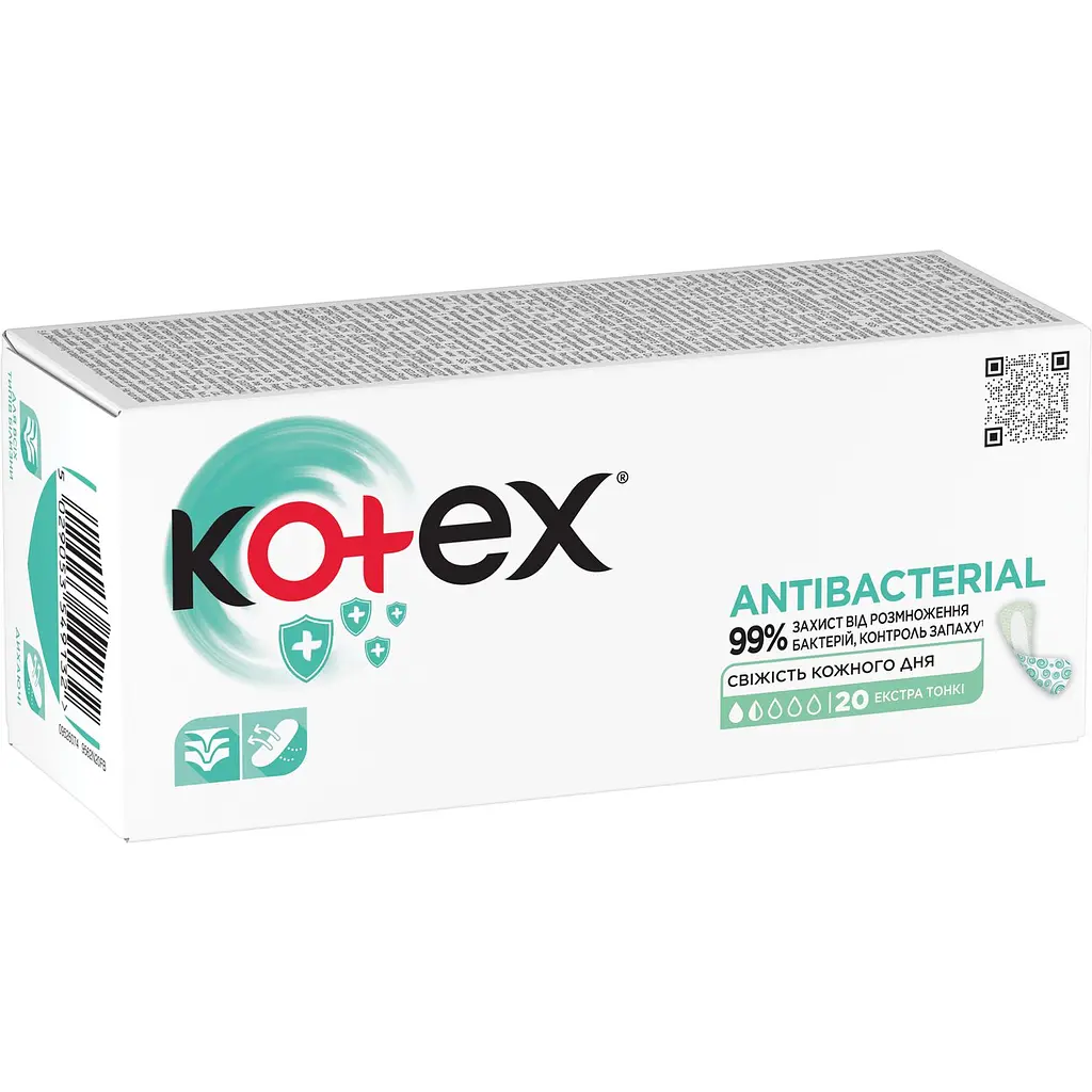 Щоденні прокладки Kotex Antibacterial Extra Thin 20 шт. - фото 2